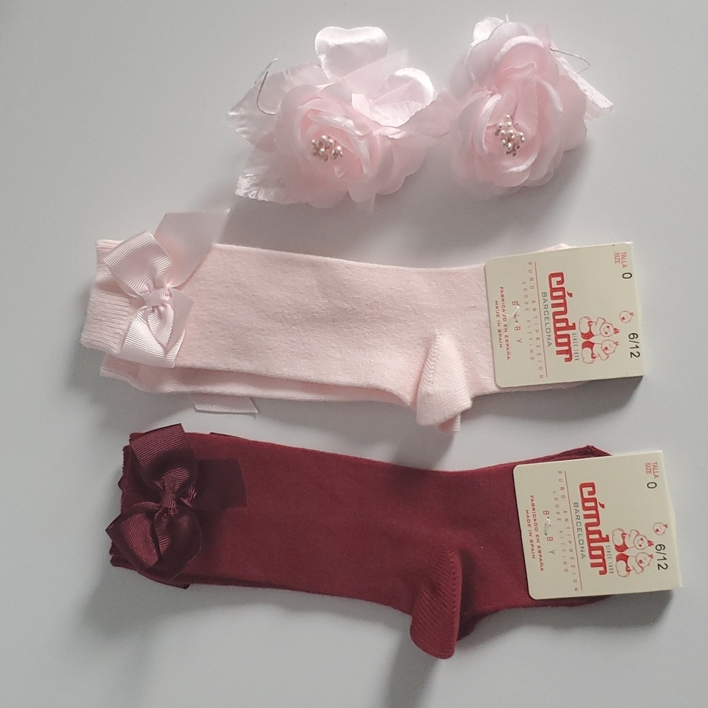 Condor Cotton Knee High Socks Age Fit For 6/12 Months Have In Two Colors